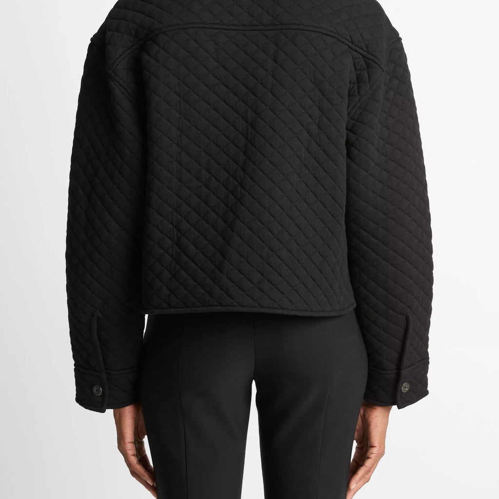 Vince Quilted Cotton-Blend Collared Jacket