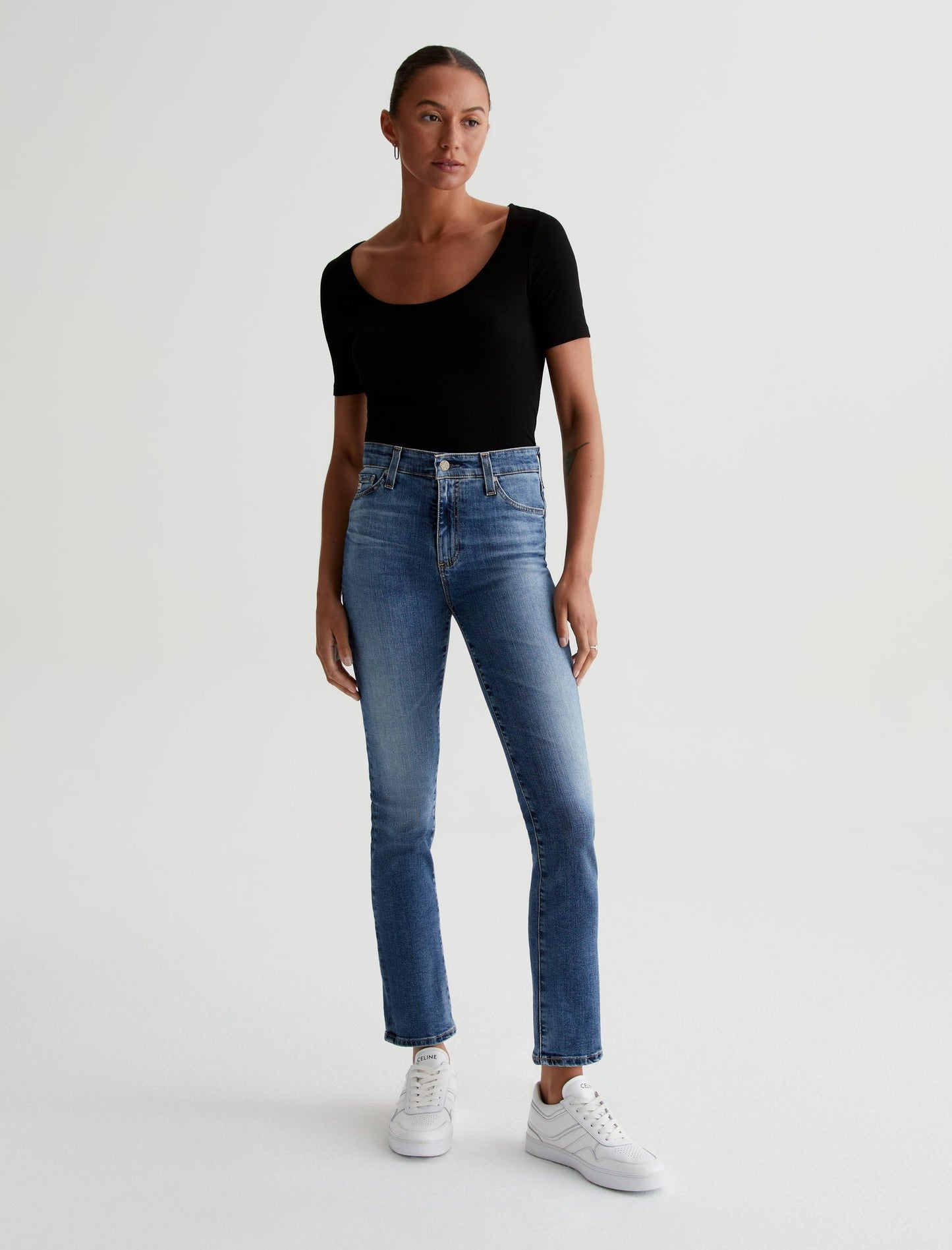 AG Women's Mari High-Rise Slim Straight Leg Jean