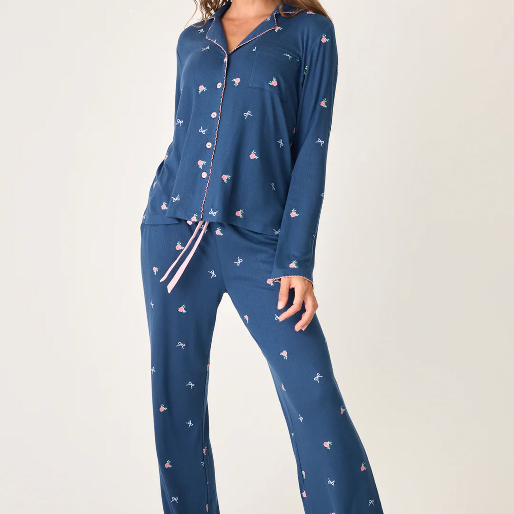 PJ Salvage English Rose Navy Blue Floral PJ Pant