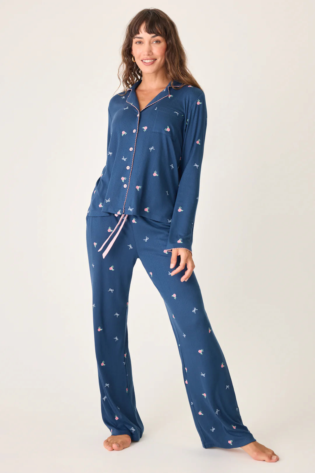 PJ Salvage English Rose Navy Blue Floral PJ Pant