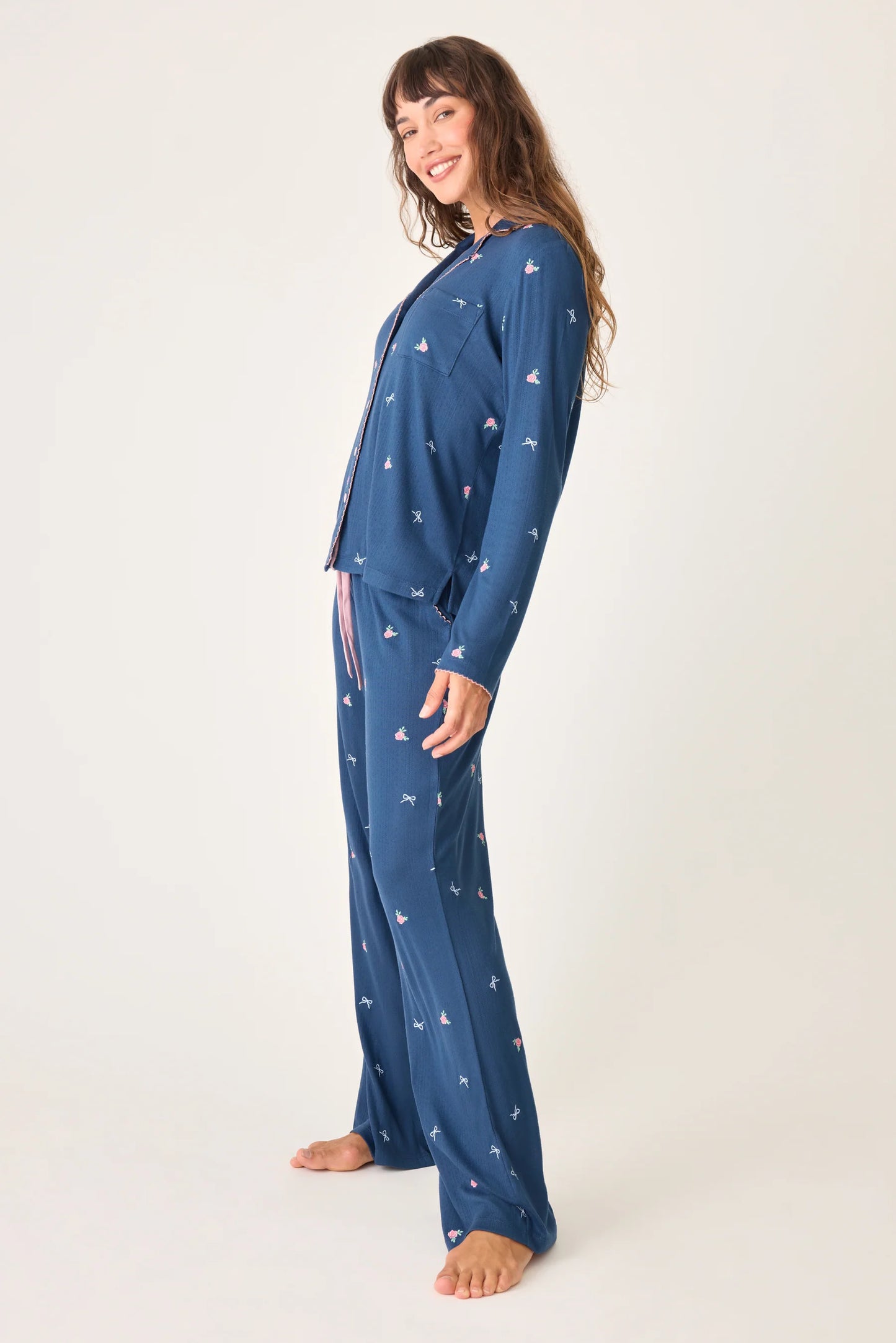 PJ Salvage English Rose Navy Blue Floral PJ Pant