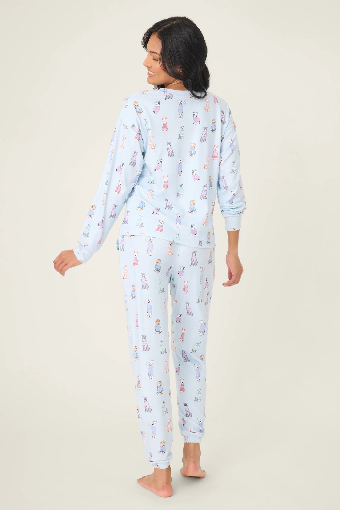PJ Salvage Doggone Cold Dog Print Pointelle Lounge Set