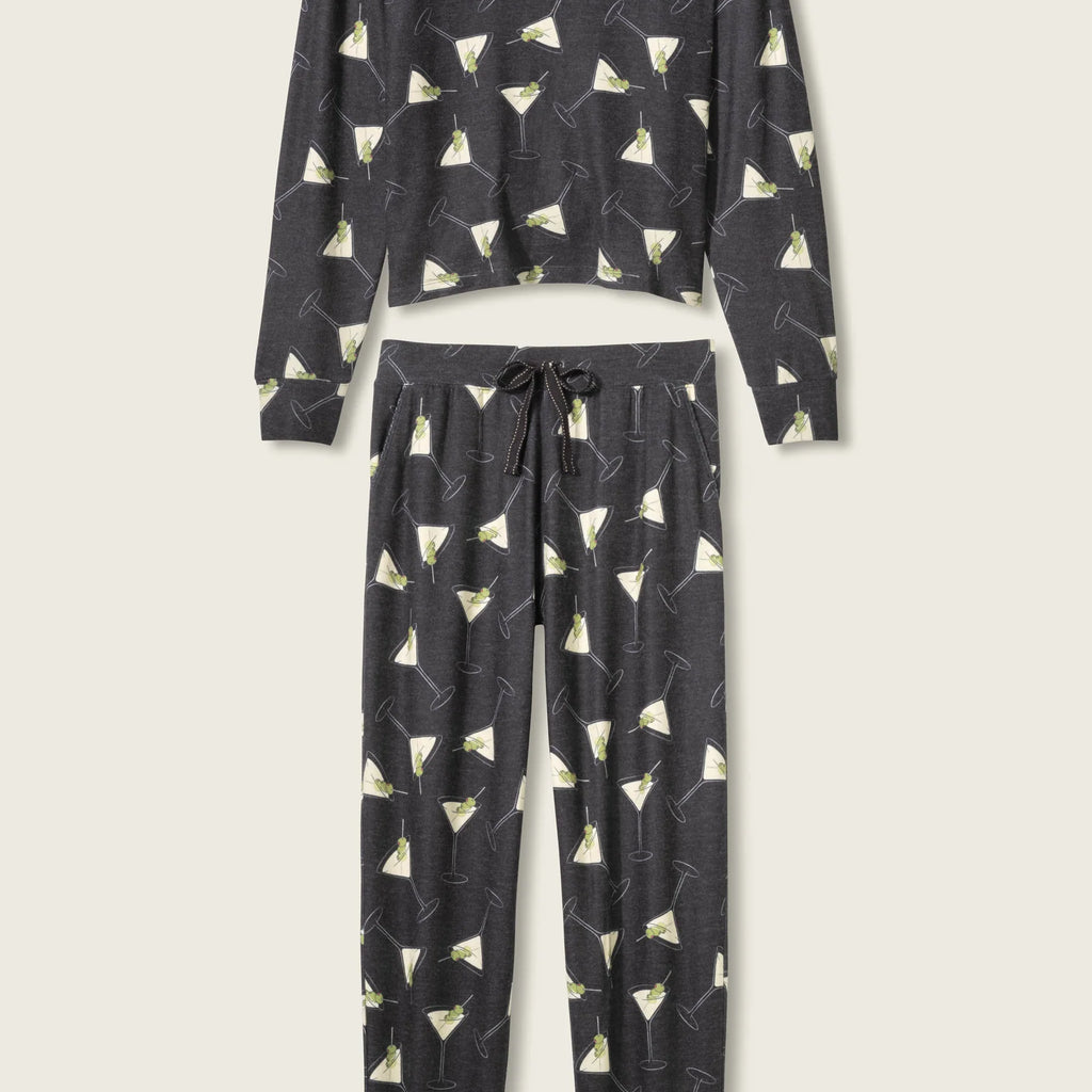 PJ Salvage Merrier With A Martini PJ Set