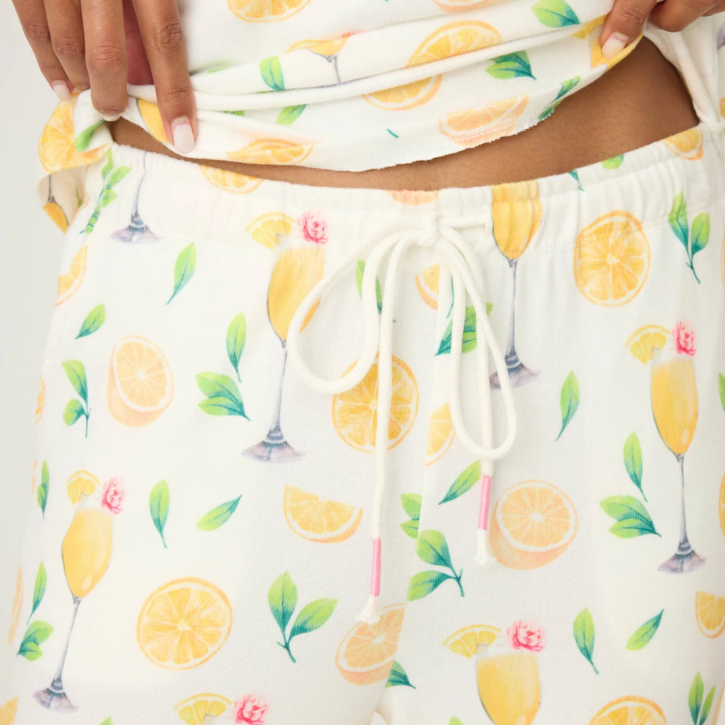 PJ Salvage Mimosa Me Drink Print Pants