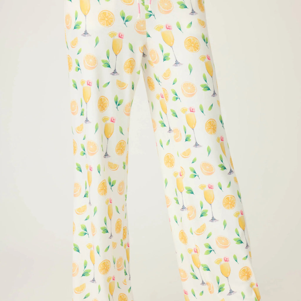 PJ Salvage Mimosa Me Drink Print Pants