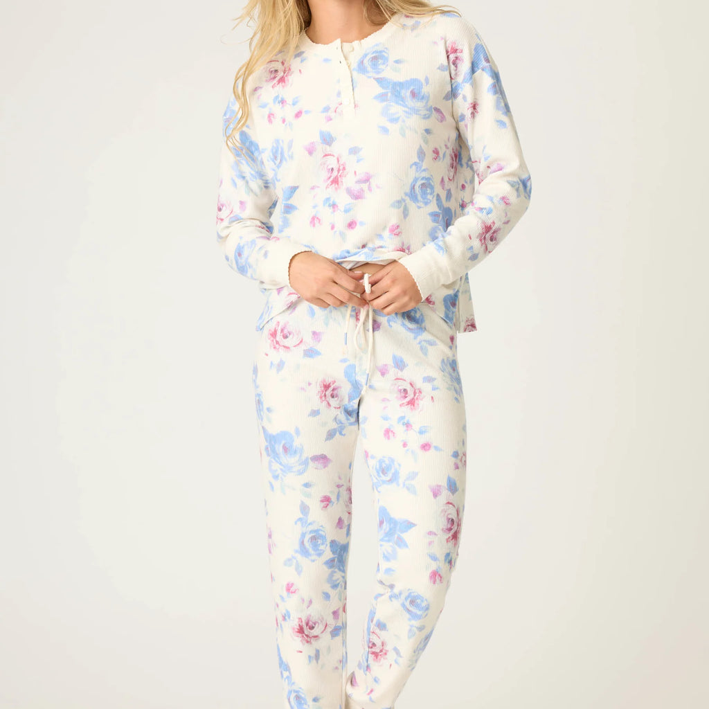PJ Salvage Rodeo Rose Floral Print PJ Set