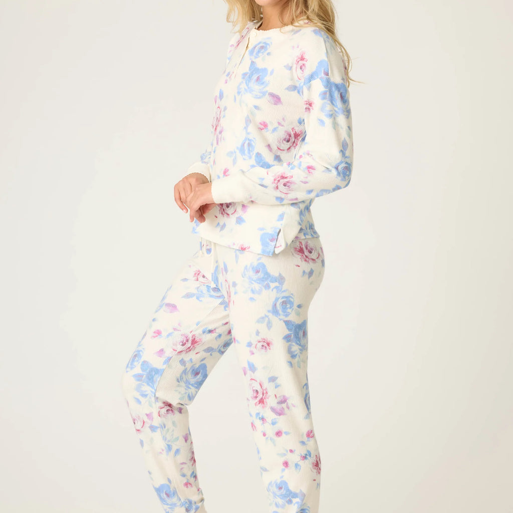 PJ Salvage Rodeo Rose Floral Print PJ Set
