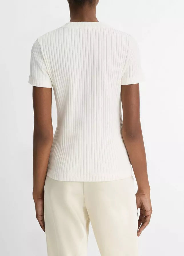 Vince Ribbed Cotton-Blend Top