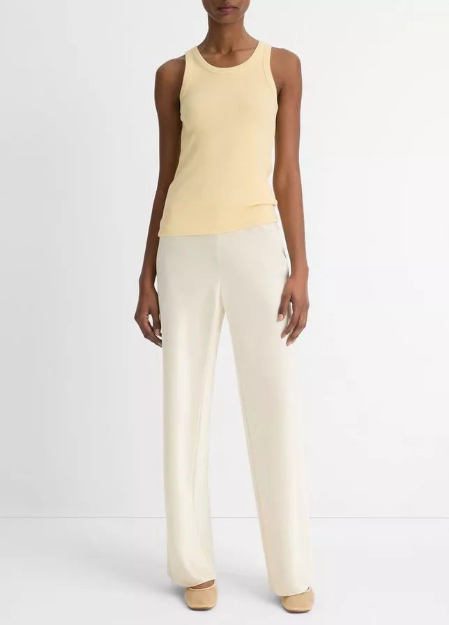 Vince Ribbed Scoop-Neck Tank