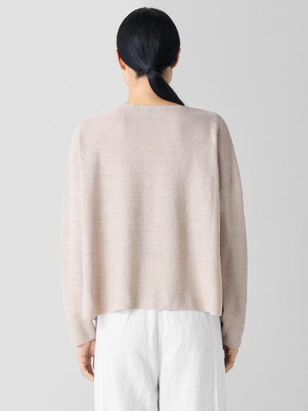 Eileen Fisher Organic Linen Cotton V-Neck Top