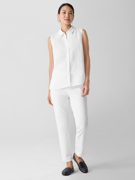 Eileen Fisher Organic Handkerchief Linen Sleeveless Shirt