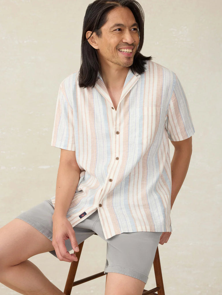 Faherty Short-Sleeve Breeze Camp Shirt