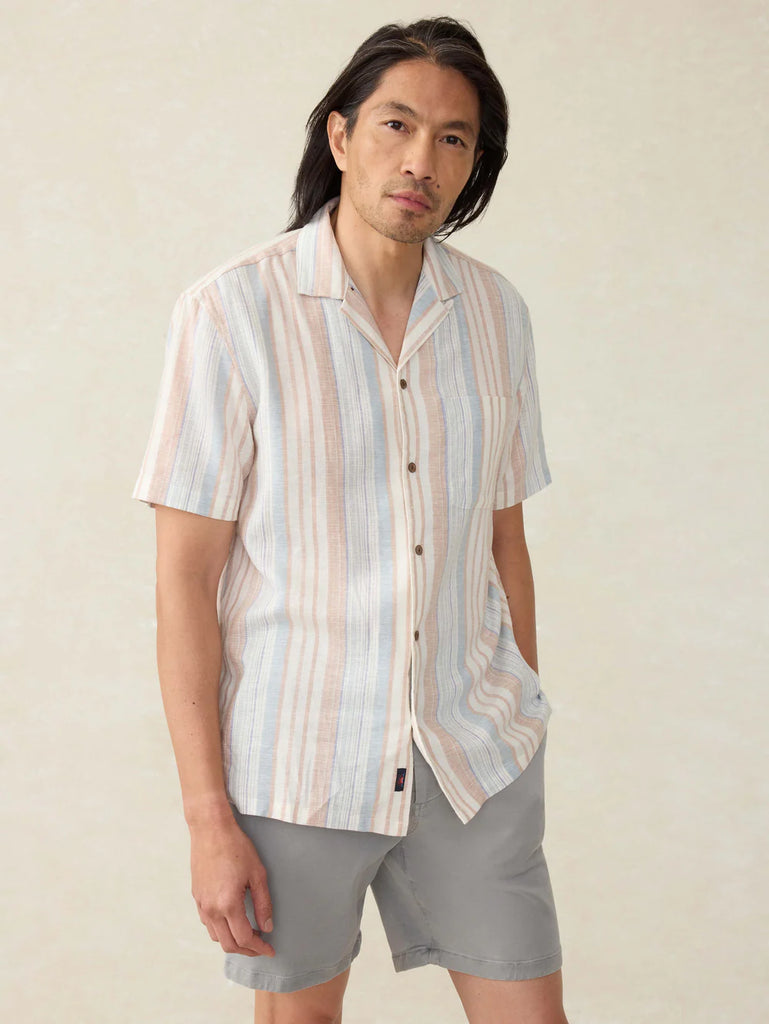 Faherty Short-Sleeve Breeze Camp Shirt