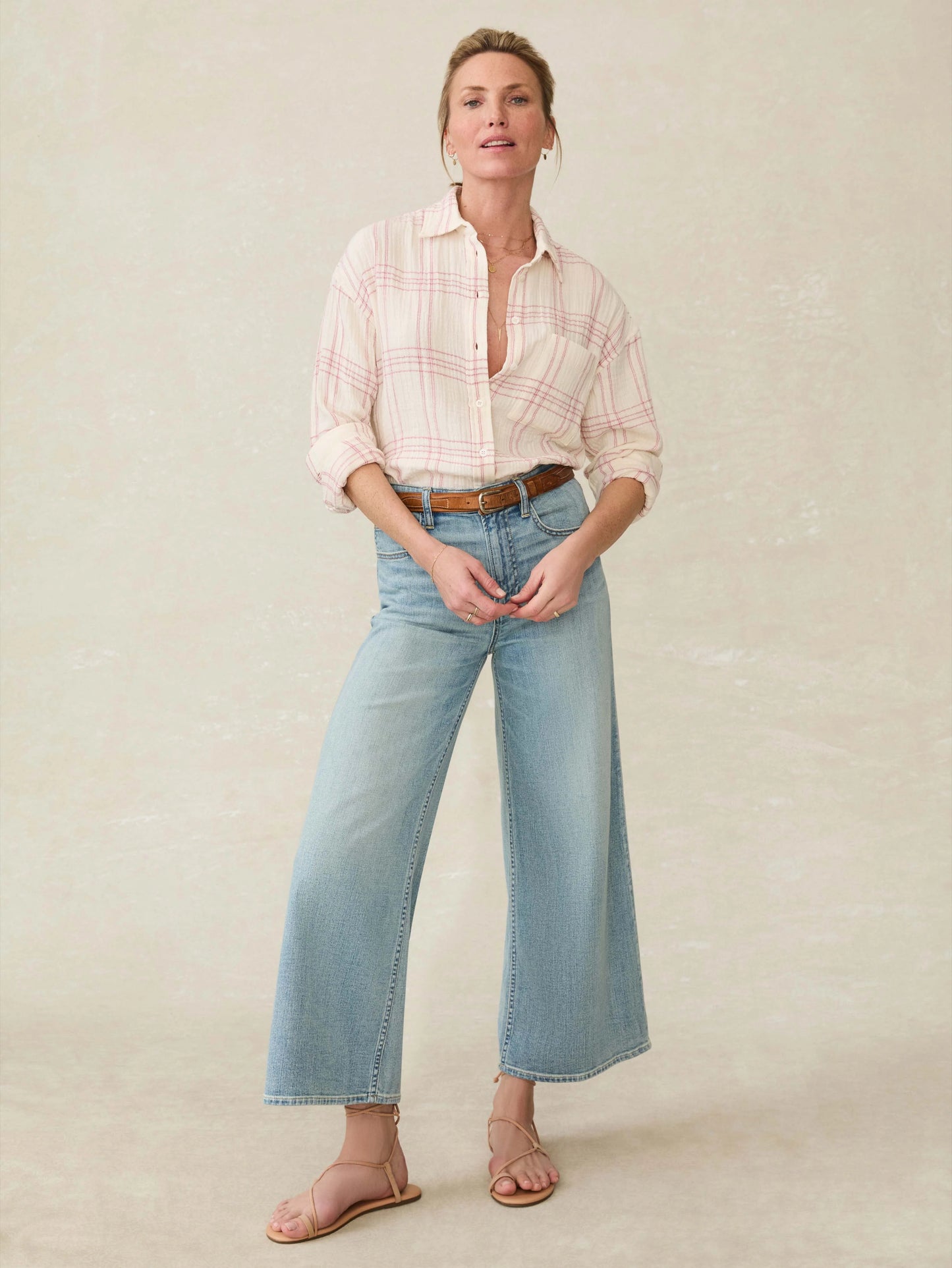 Faherty Dune Cotton Gauze Relaxed Shirt