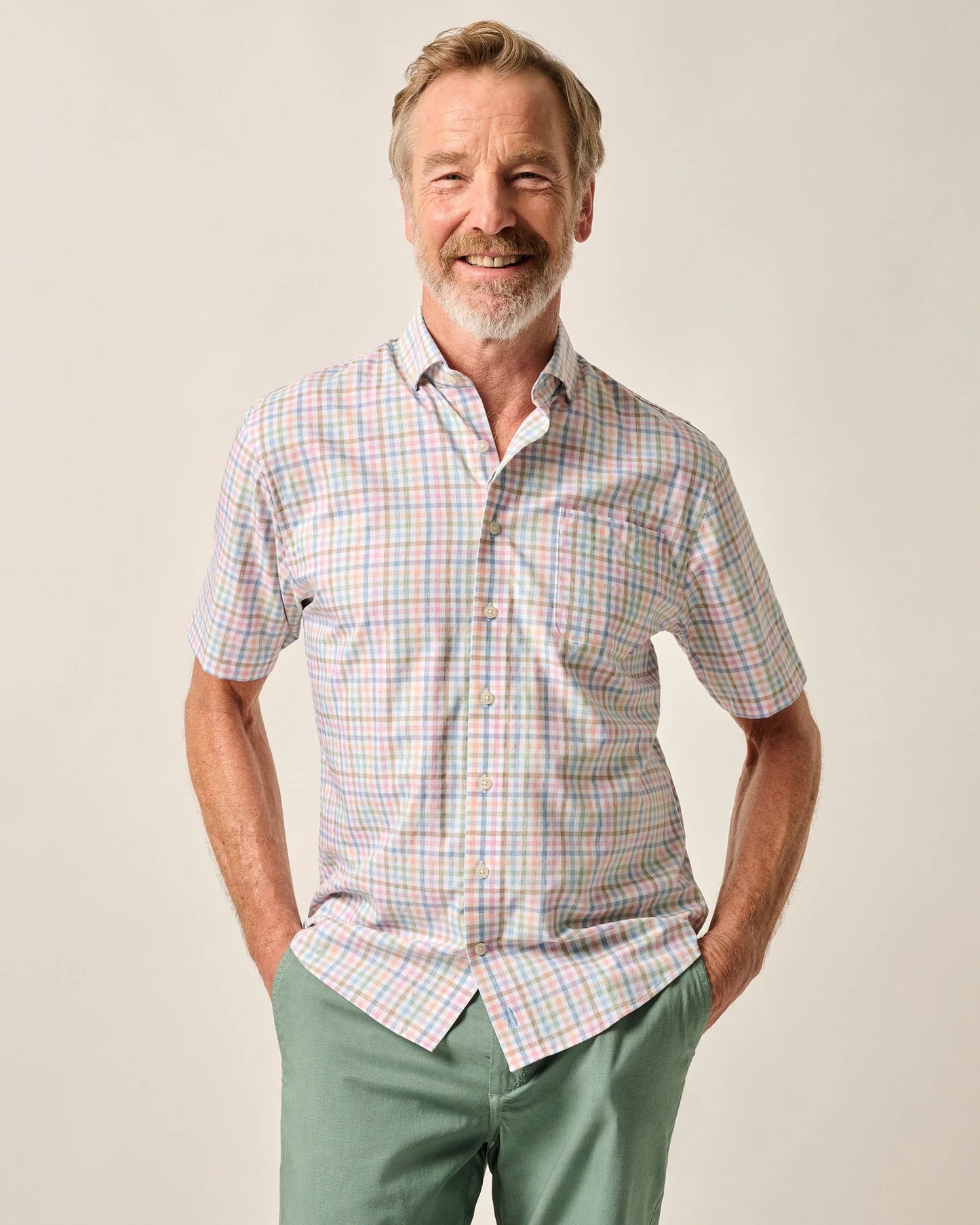 Johnnie-O Short Sleeve Performance Button Down Shirt - Kyler