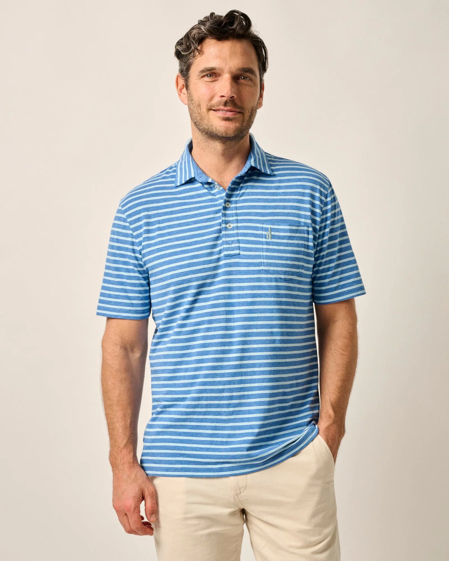 Johnnie-O Original 4-Button Polo - Matthis Stripe