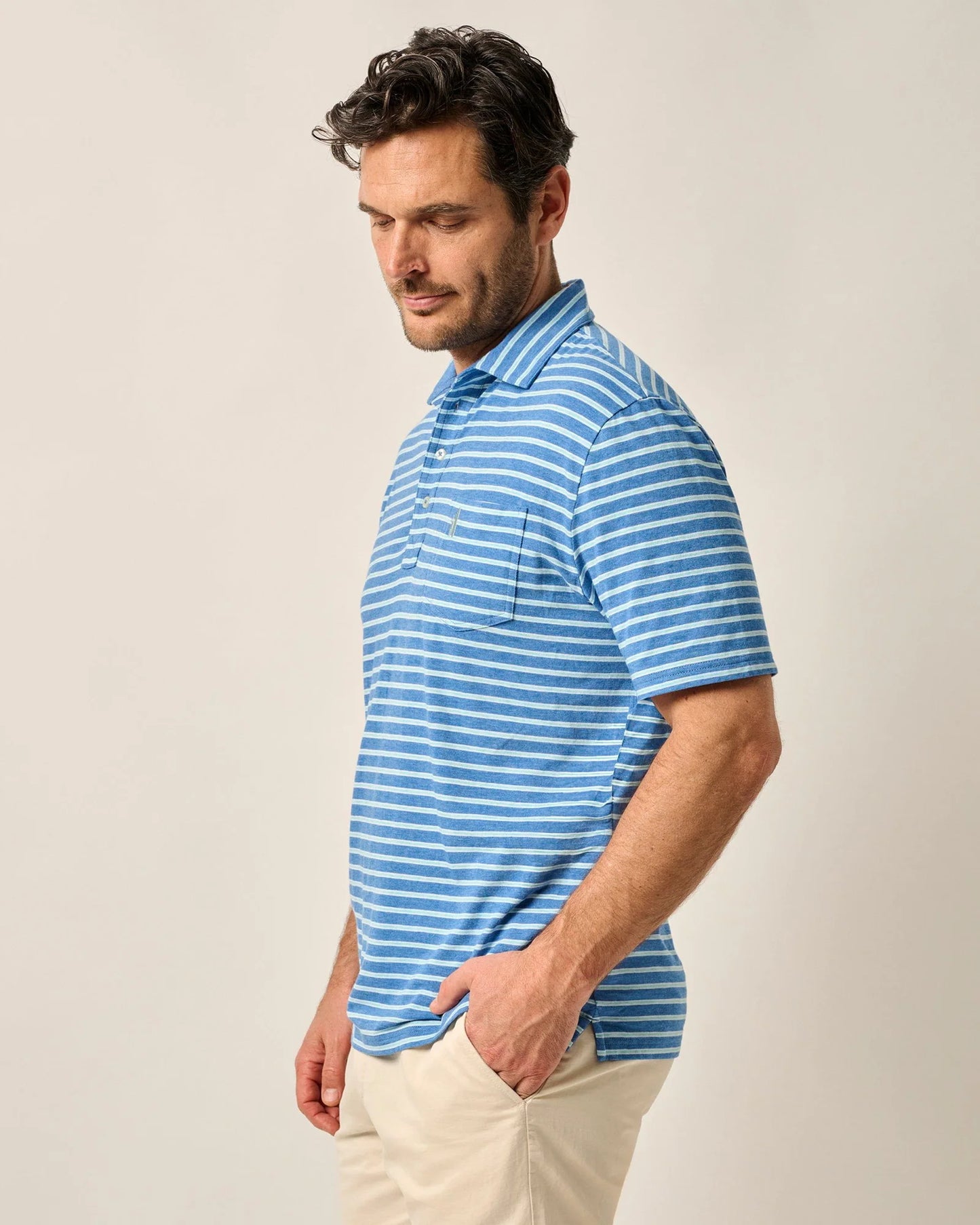 Johnnie-O Original 4-Button Polo - Matthis Stripe