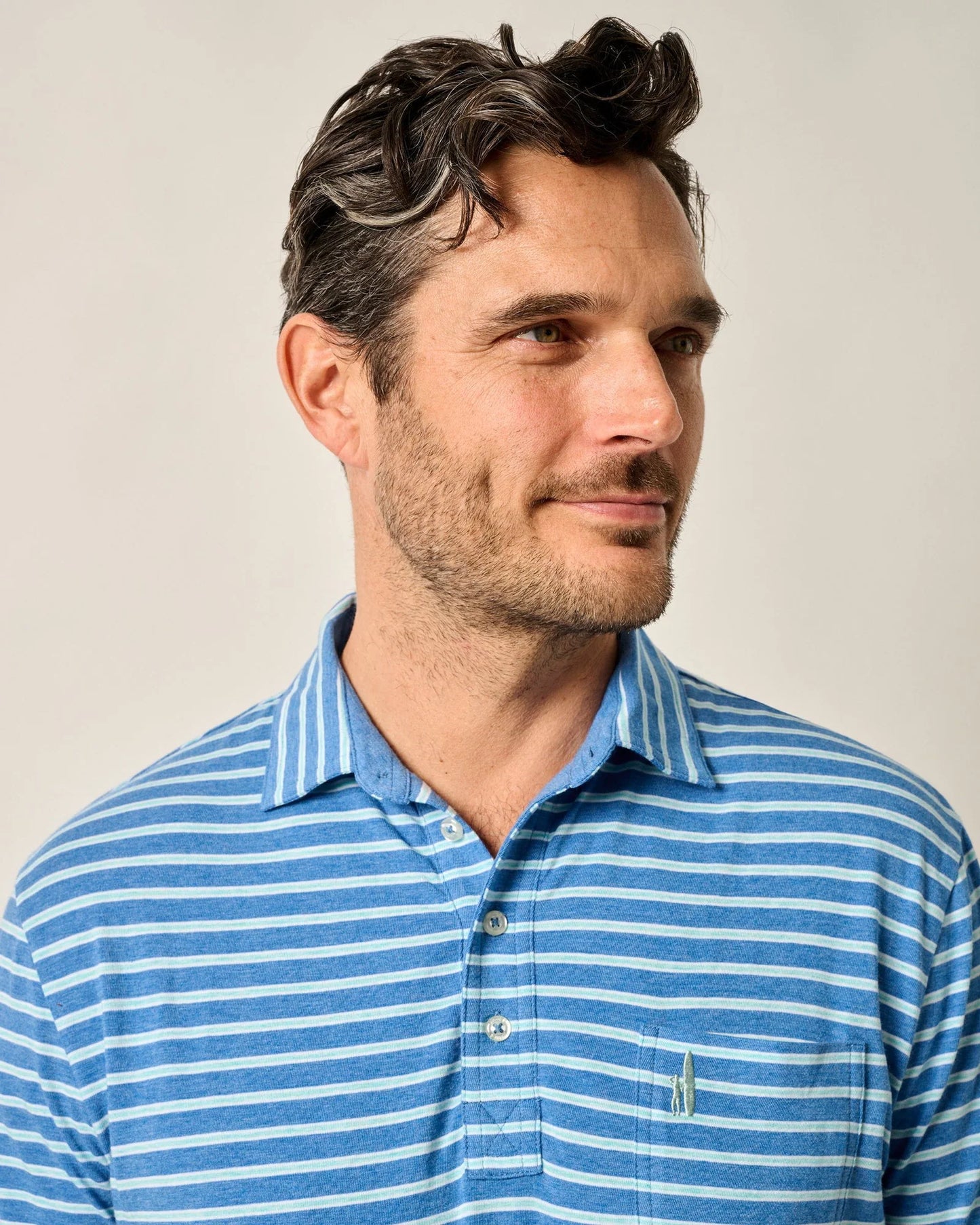 Johnnie-O Original 4-Button Polo - Matthis Stripe