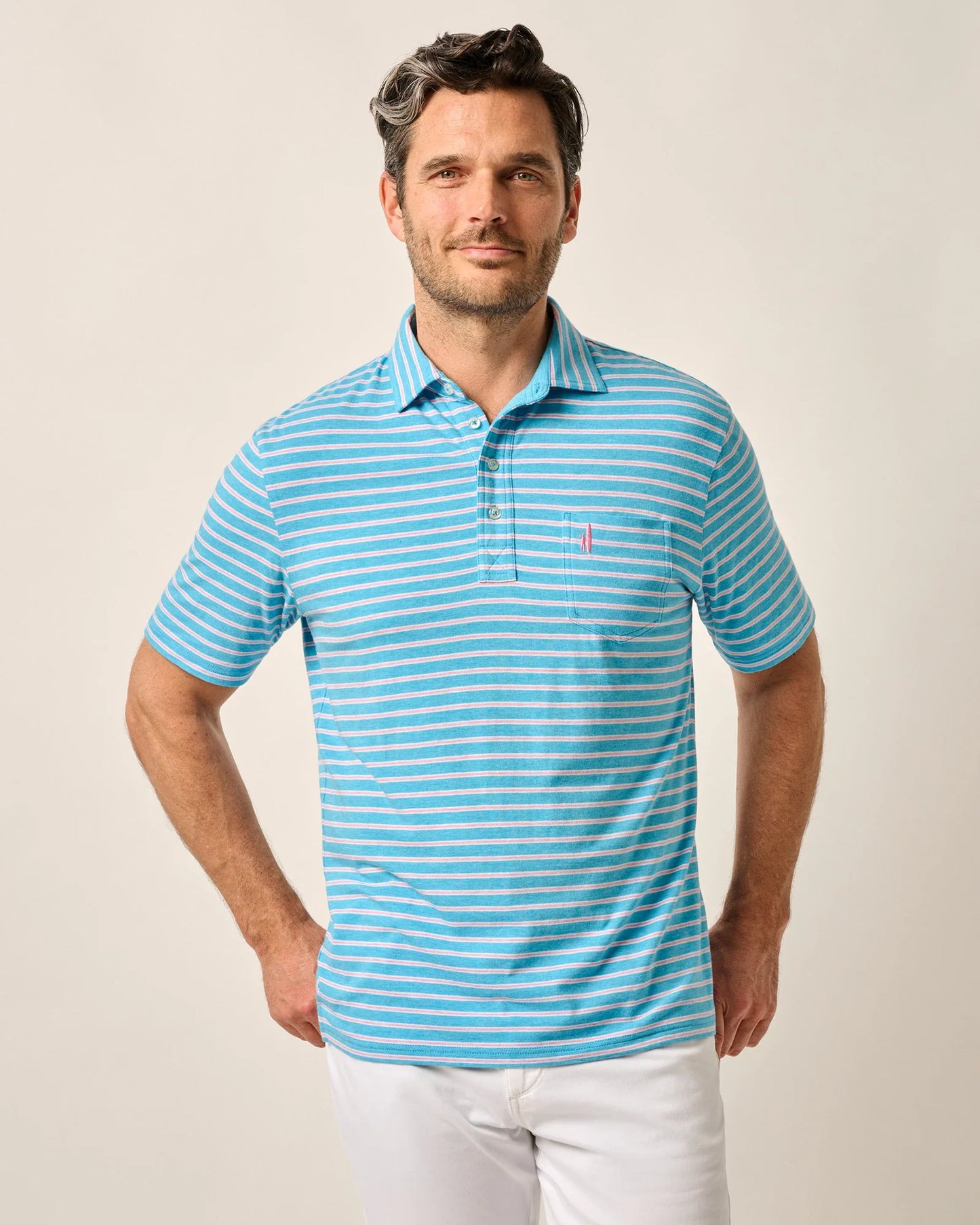 Johnnie-O Original 4-Button Polo - Matthis Stripe