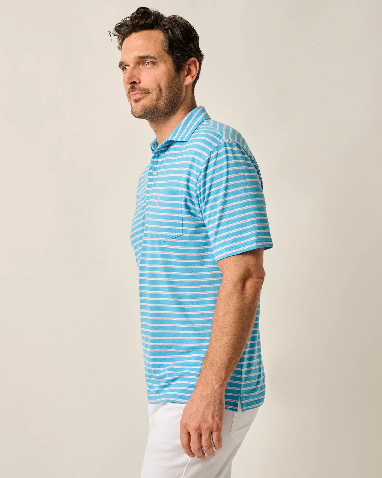 Johnnie-O Original 4-Button Polo - Matthis Stripe
