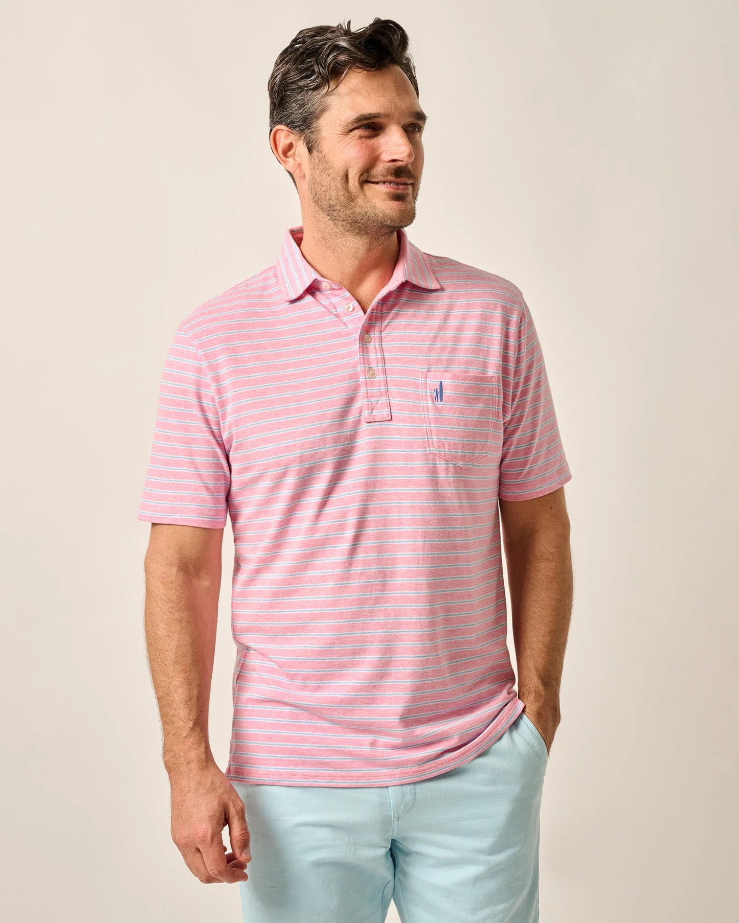 Johnnie-O Original 4-Button Polo - Matthis Stripe