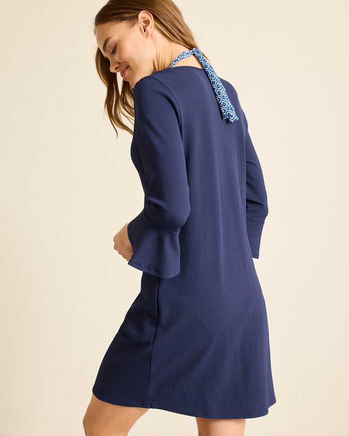 Tommy Bahama Island Cays Flounce-Sleeve Coverup Dress