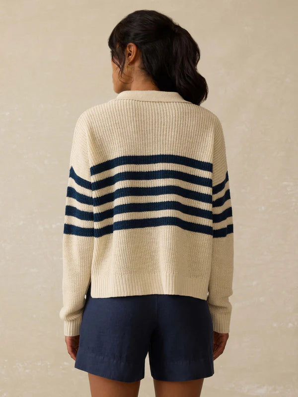 Faherty Miramar Linen Polo Sweater