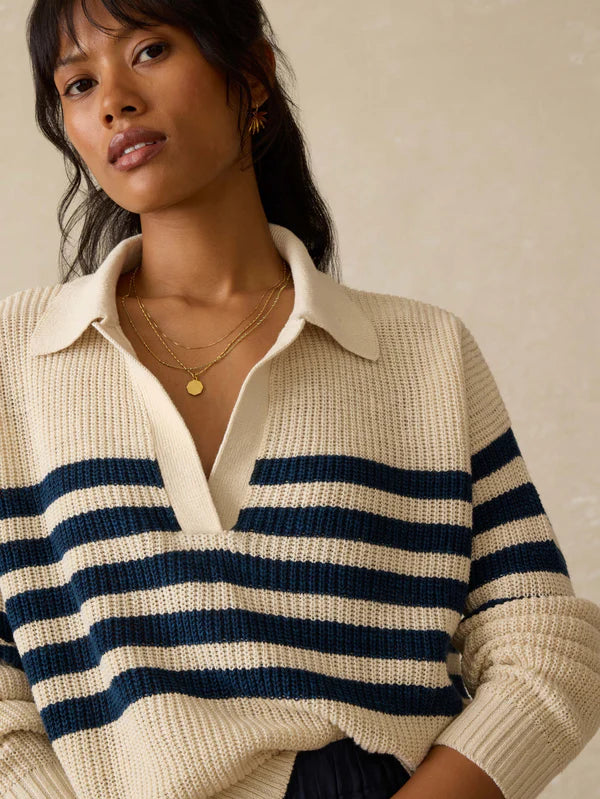 Faherty Miramar Linen Polo Sweater