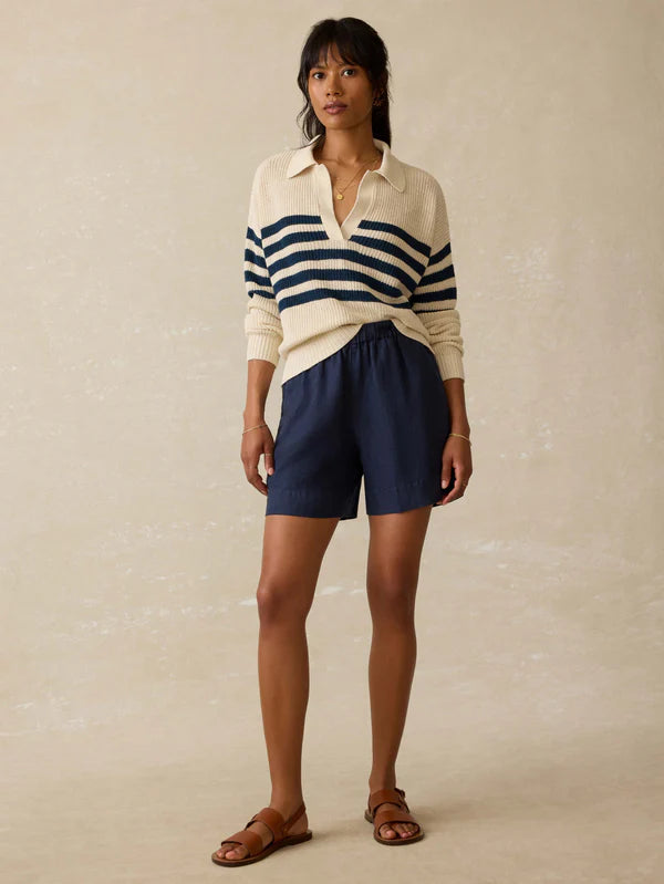Faherty Miramar Linen Polo Sweater