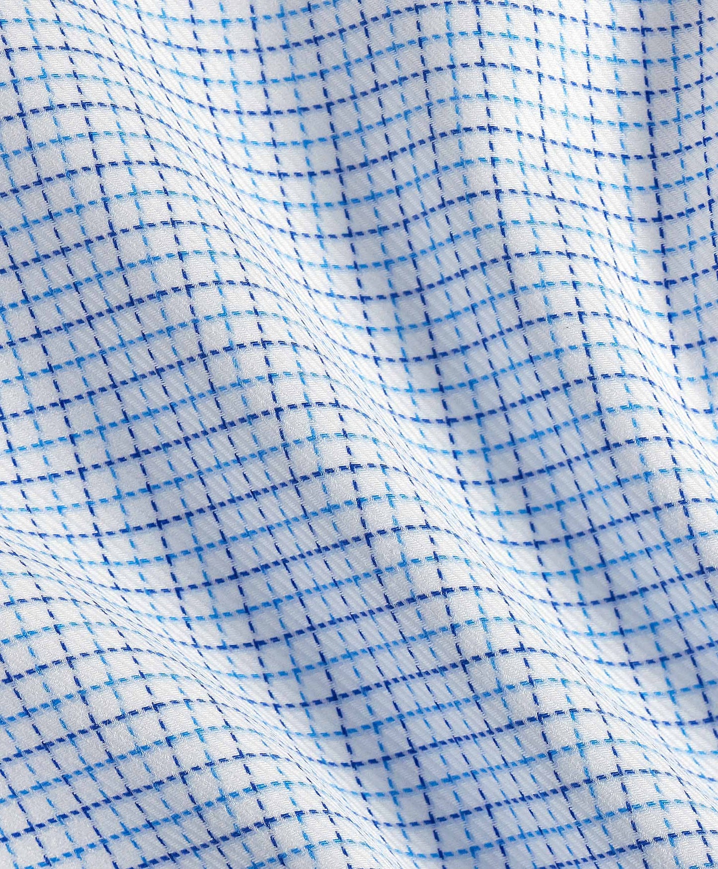 David Donahue Trim Fit Twill Check Stretch Dress Shirt