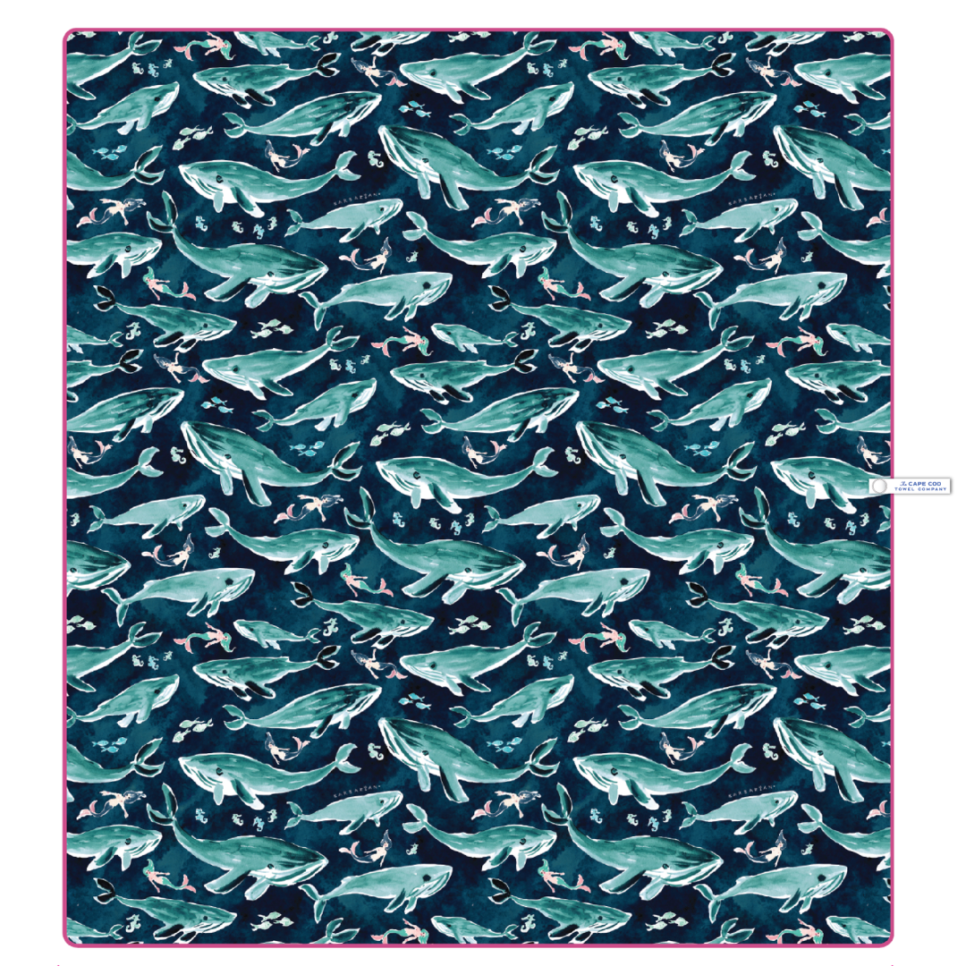 The Cape Cod Towel Company Whale Song Beach Blanket