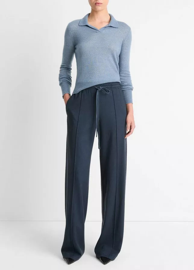 Vince Wool-Blend Drawstring Pull-On Pant