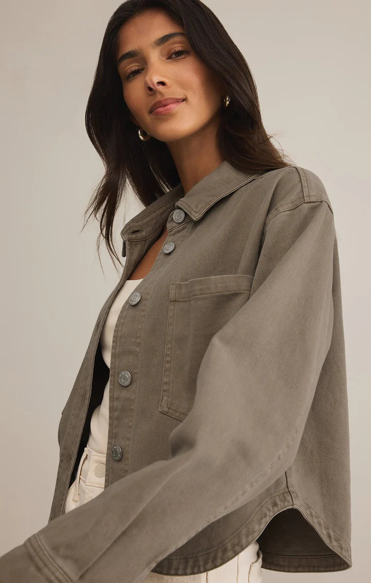 Z Supply All Day Cropped Denim Jacket
