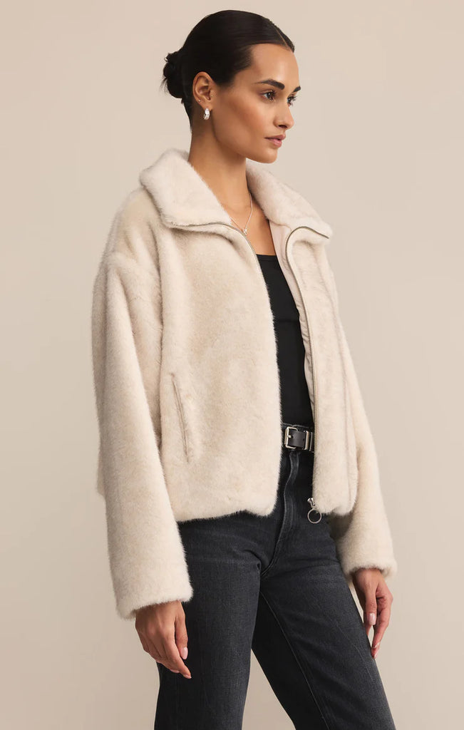 Z Supply Amethyst Faux Fur Jacket