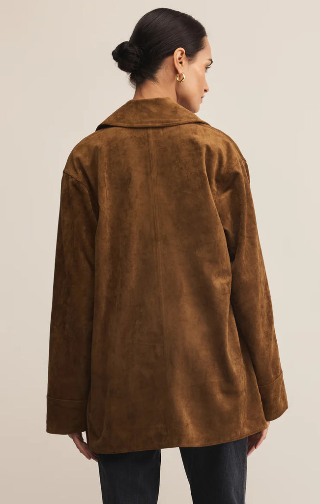 Z Supply Decker Faux Suede Chore Coat