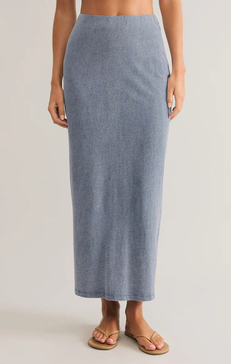 Z Supply Gail Jersey Denim Midi Skirt – Puritan Cape Cod