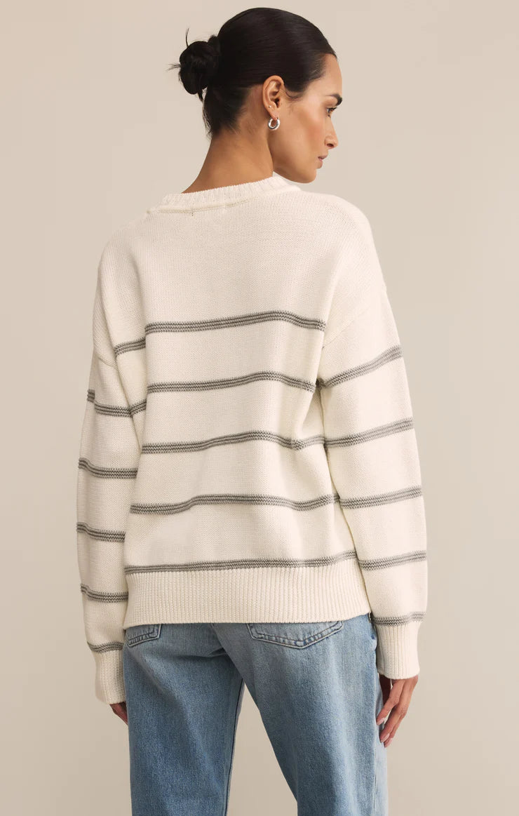 Z Supply Boyfriend Striped Cotton Sweater