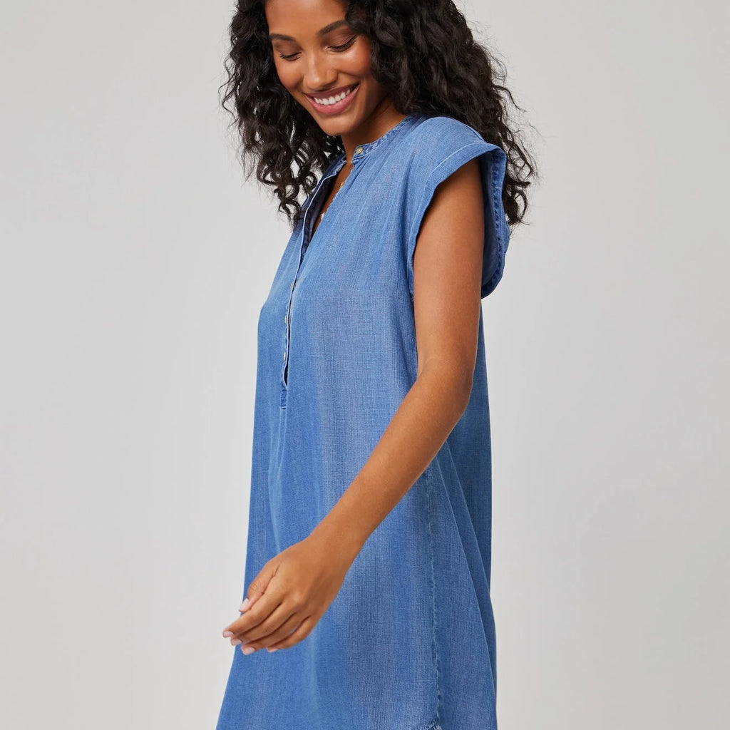 Bella Dahl Cap Sleeve Henley Dress
