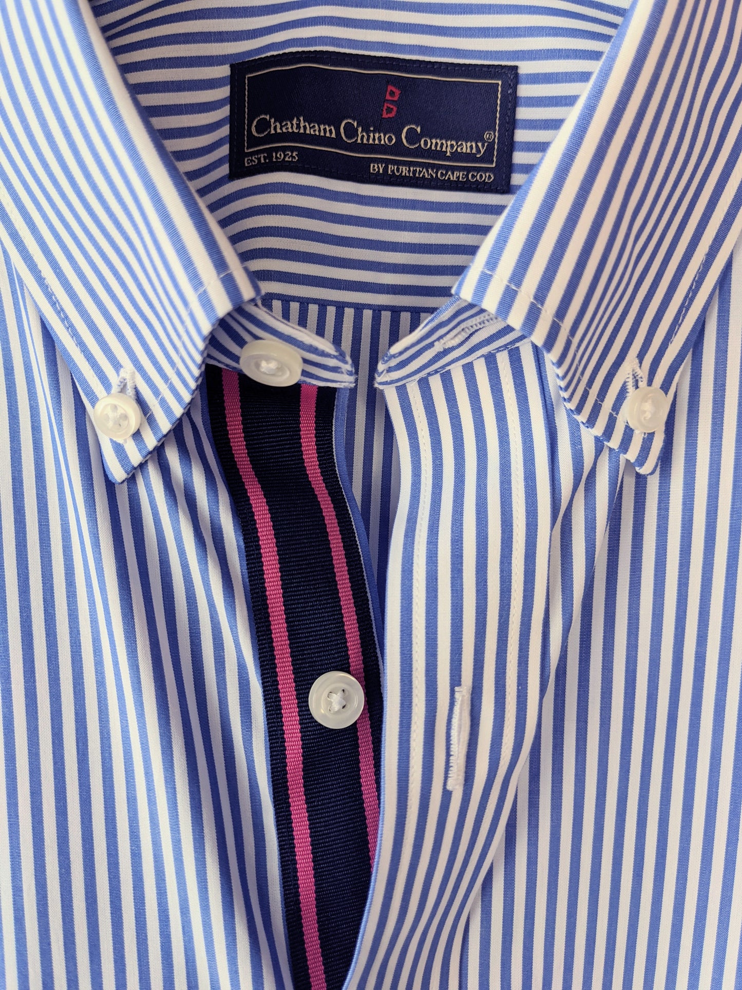 Chatham Chino Company Bengal Stripe Grosgrain Shirt