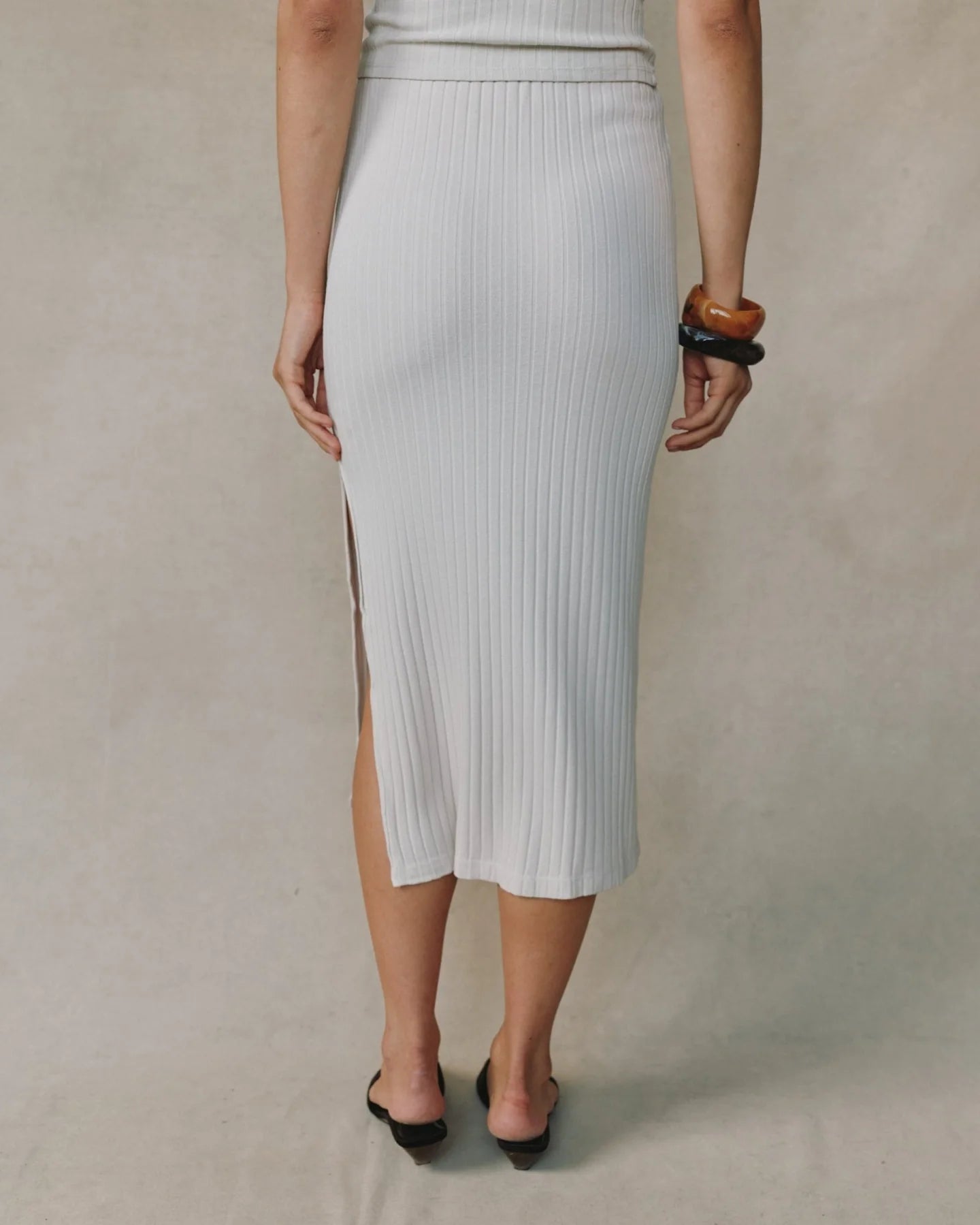 Bella Dahl Clean Waist Knit Skirt With Side Slit