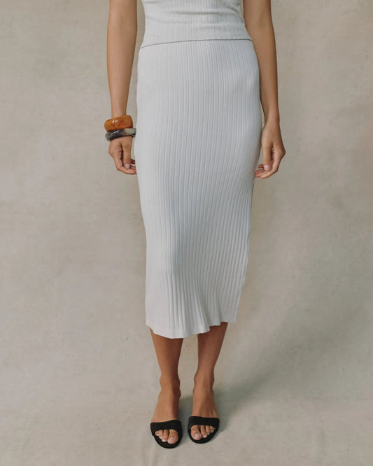 Bella Dahl Clean Waist Knit Skirt With Side Slit