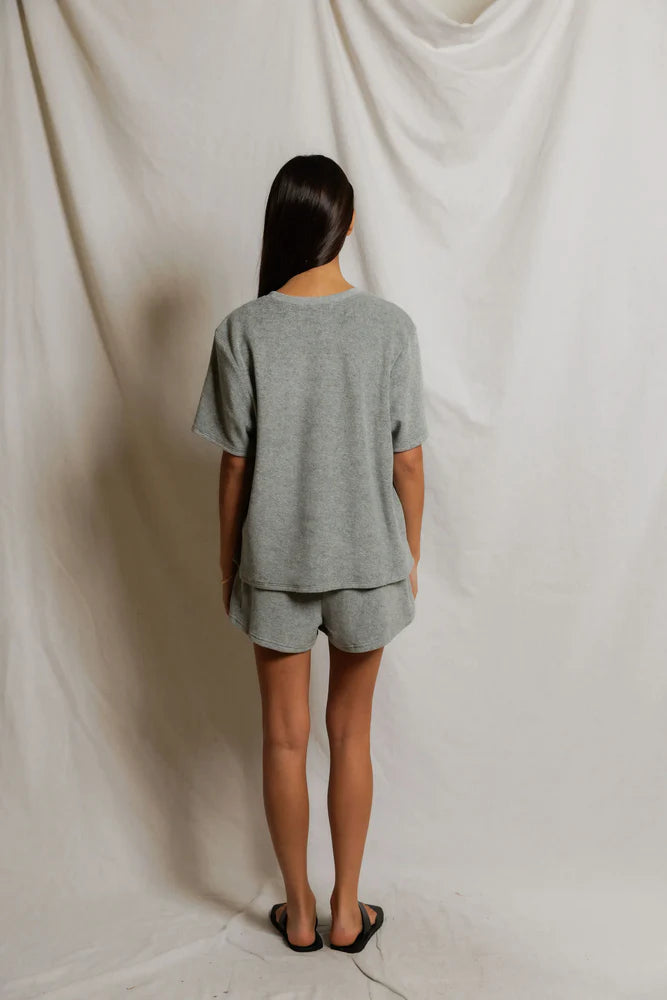 Perfect White Tee Donna Loop Terry Short Sleeve Tee