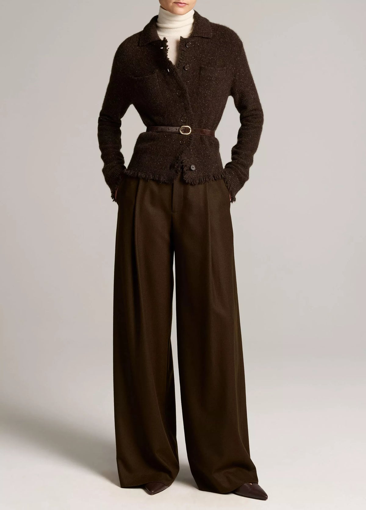 Vince Donegal Plush Cashmere Shrunken Cardigan
