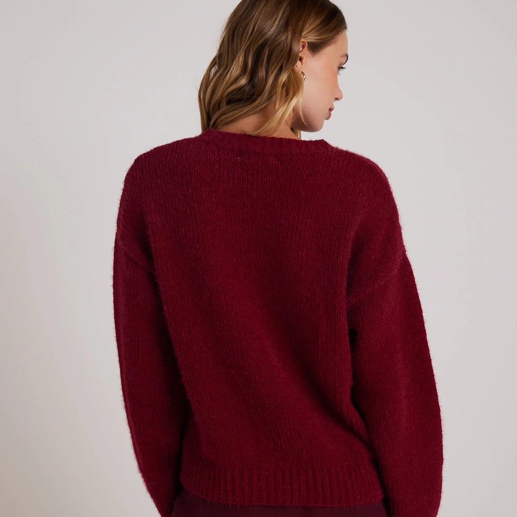 Bella Dahl Drop Shoulder Fuzzy Chenille Sweater