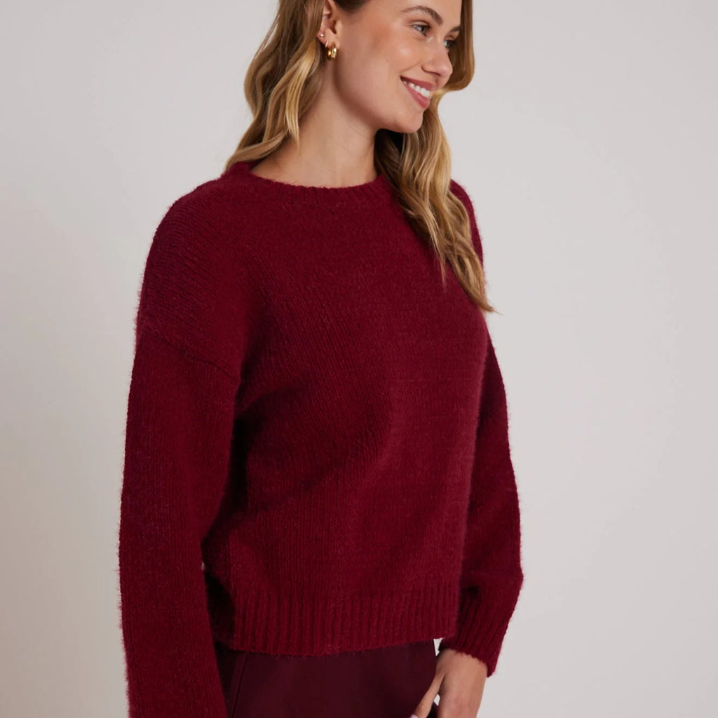 Bella Dahl Drop Shoulder Fuzzy Chenille Sweater