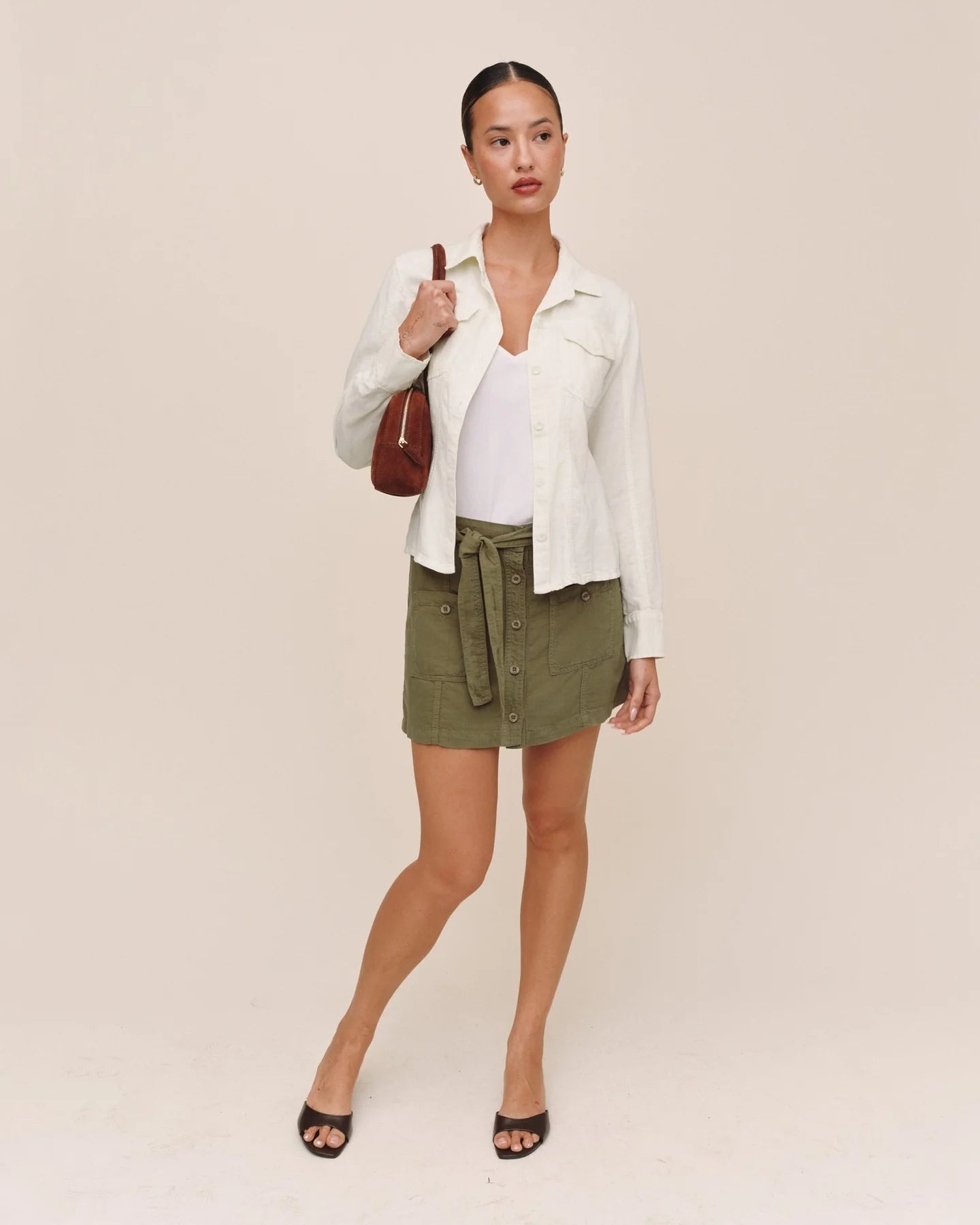 Bella Dahl Fitted Trucker Shirt