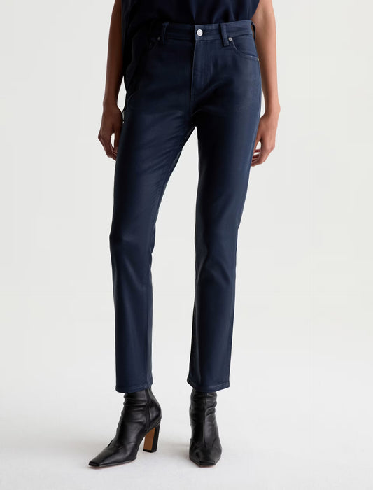 AG Mari Coated Jean Mid-Rise Slim Straight