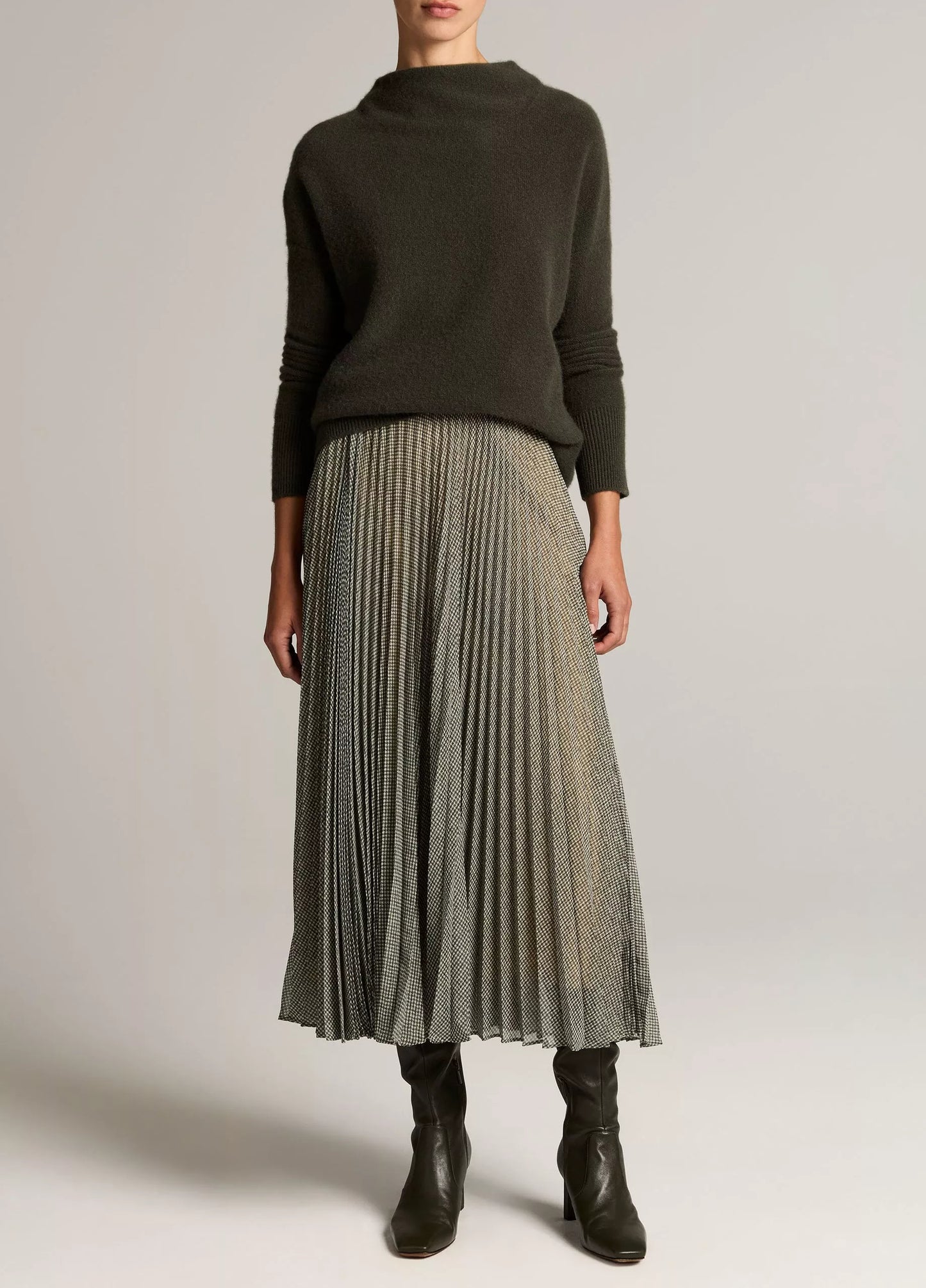 Vince Plush Cashmere Funnel-Neck Sweater