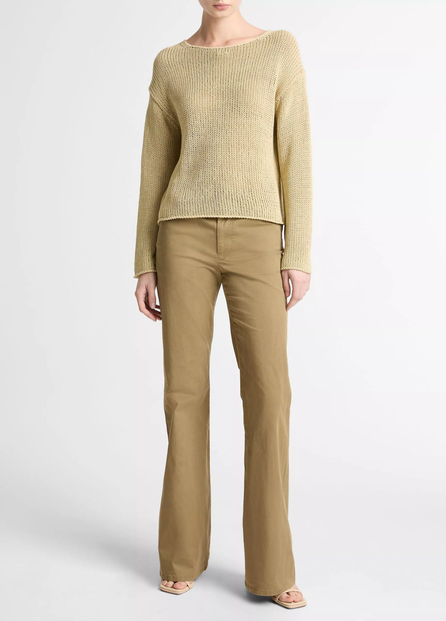 Vince Italian Coated Cotton-Blend Sweater