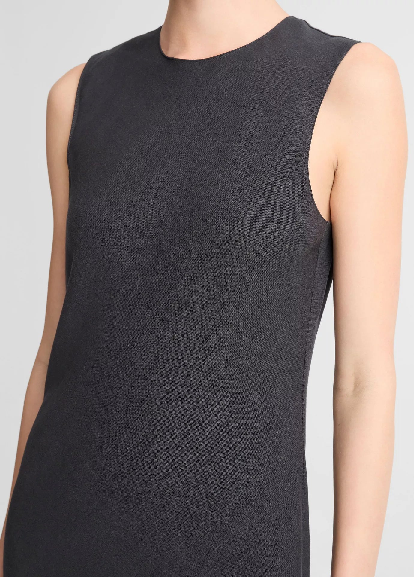 Vince Linen-Blend Bias-Cut Dress